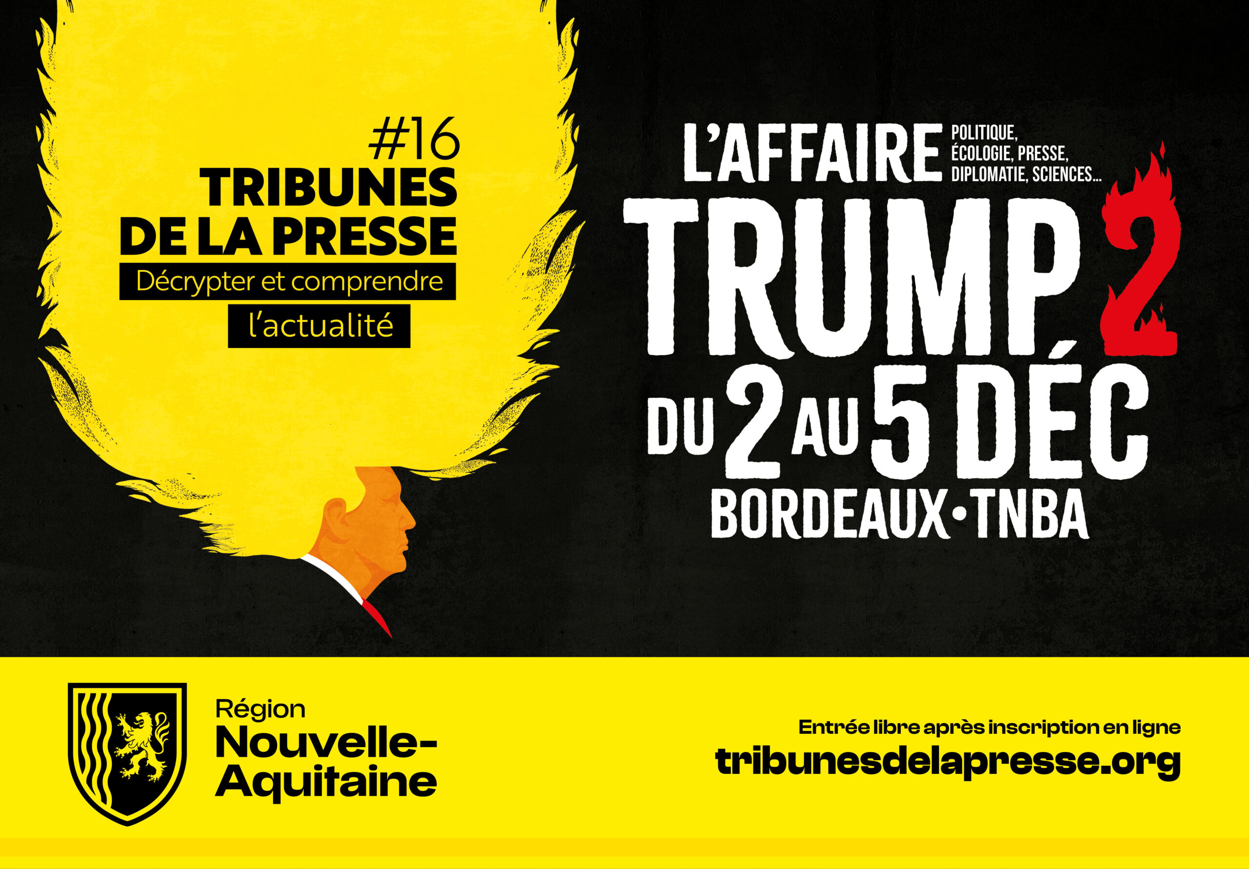 Tribunes de la presse 2026, l'affaire Trump 2